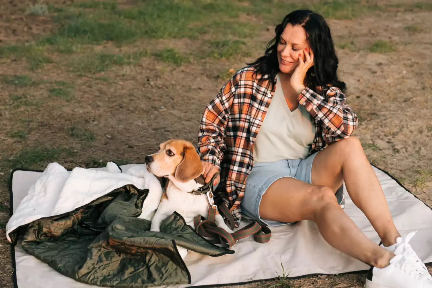 Grey Picnic Blanket: